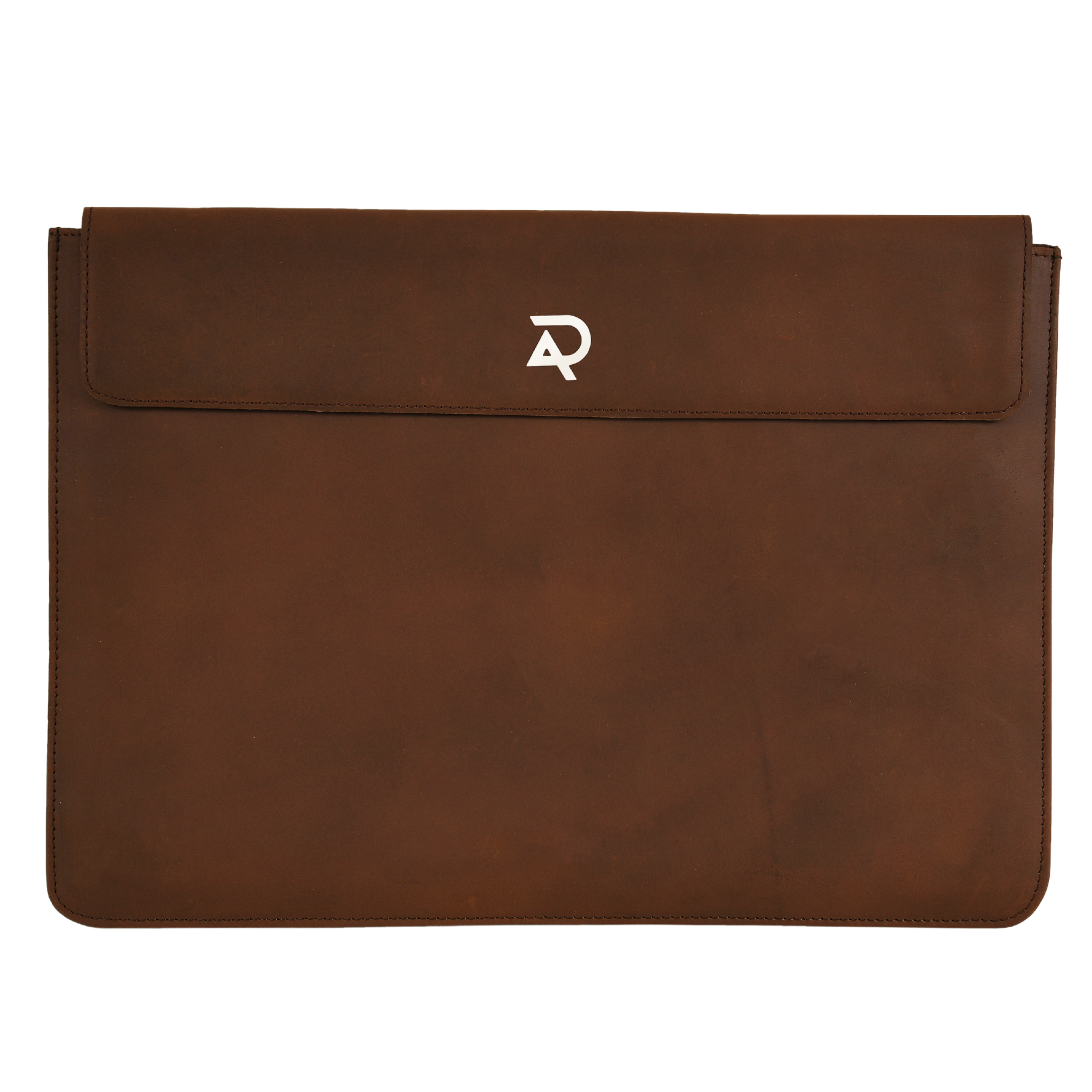 leather brown laptop sleeve front flip